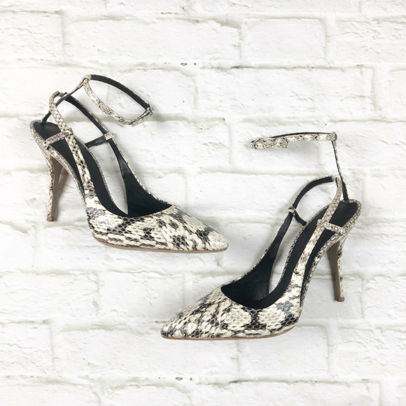 Alexander Wang Shoes - Alexander Wang Jodie Snakeskin Pumps Sz 38 US Sz 8